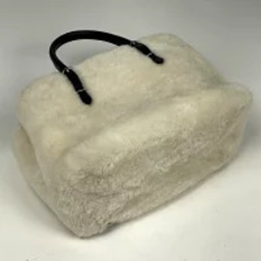 Balenciaga Handbag Paper White Sheepskin Bag Tote White